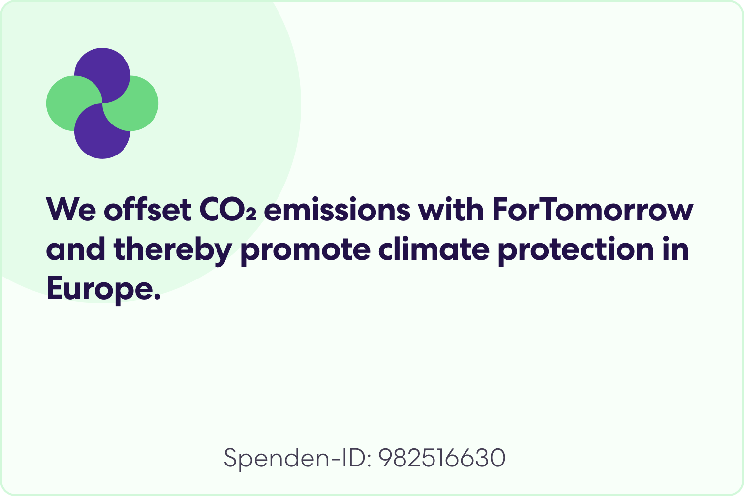 Badge klimatavtryck For Tomorrow